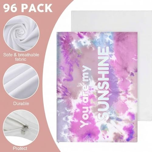 Shimeyao 96 Pcs 20 X 30 Inch Zippered Pillow Protectors Cotton Sateen,White - Image 3