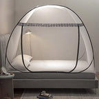 Mengersi Mosquito Net Pop Up Tent for Bed,Bed Canopy with Net Bottom,Mosquito Netting Bed Tent,Bed,Suit for Indoor Outdoor,Camping Tent,Insect Screen(Full/Queen, Gray) - Image 2