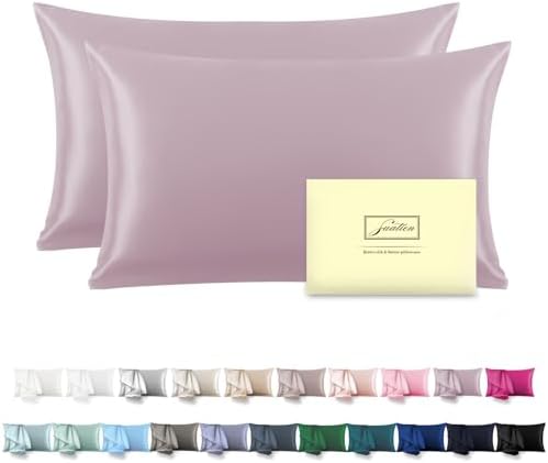 Suatien Mulberry Silk Pillow Cases 2 Pack Standard Size, Lavender by Suatien