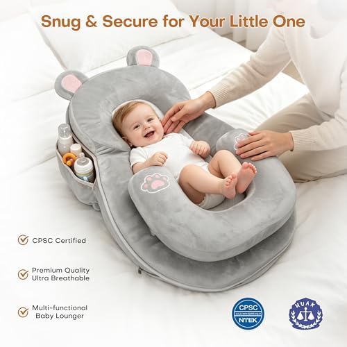 Baby Feeding Pillow, Anti-Reflux Infant Lounger Pillow for Reducing Spit-Up - Image 2