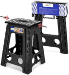 ACKO 17.5 Inch Folding Step Stool with Safety Lock, Holds 400 lbs, Black by ACKO