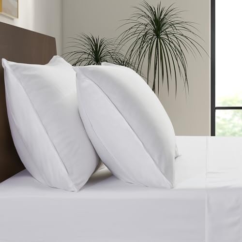 Luxury Bamboo Market | Queen Envelope Pillowcase Set | 100% Viscose Made from Bamboo | Organically Grown | Ultra Soft | Cooling | 2pcs [Classic White] by LuxuryBambooMarket