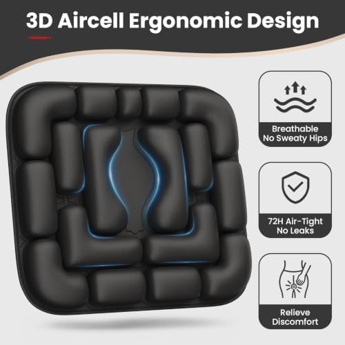 Airplane Seat Cushion, Inflatable & Portable Travel Cushion for Long Flight - Image 3