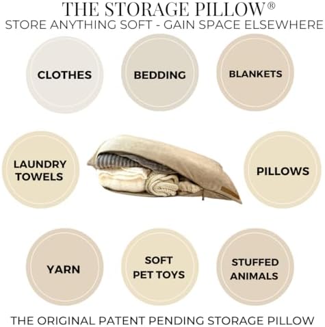 THE STORAGE PILLOW XL zippered storage Pillowcase FILL w Clothes Bedding Blankets to maximize Space - RV Camper Dorm Tiny Home Boat Inside Organization Ideas Accessories - Small Space Storage Solution - Image 2