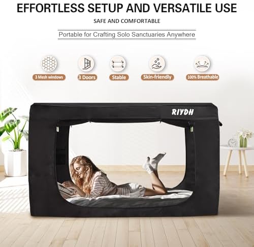 Twin Bed Tent Bed Canopy for Adult and Kids Indoor Blackout Sleep Tents - Image 4