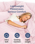 Queen Pillow Cases - 10 Pack Pillowcase Covers - 20" x 30" (Lavender Pink) - Image 3