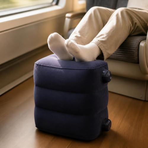 Portable Airplane Foot Rest, Dark Blue, Color to 2 - Image 5