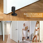 2 Pack Magnetic Door Stopper, Retractable Magnet Floor Door Stop with 0.4 in (10mm) Extension Base, Adhesive Door Magnetic Catch, Door Holder for Gaps Up to 1.4 in (35mm), Black MB-2 - Image 6