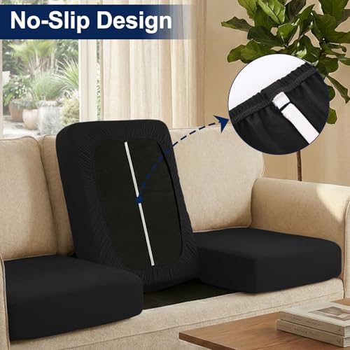 Smiry Waterproof Patio Cushion Covers, Stretch Outdoor Furniture Covers - Image 4