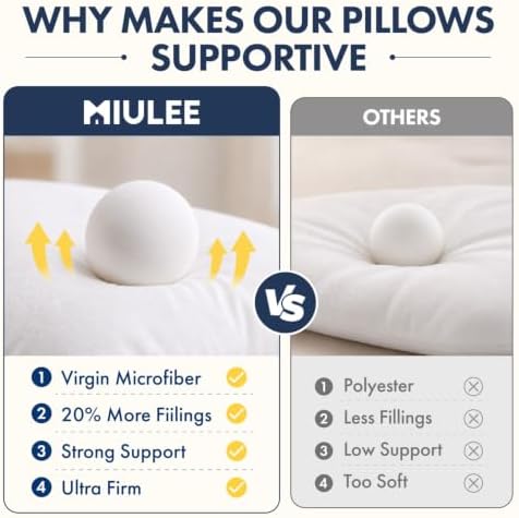 MIULEE 12x20 Throw Pillows Inserts 6 Pack, Decorative Pillows for Couch Bed - Image 5