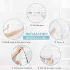 RYB HOME 2 Panels Blackout French Door Curtains for Front Back Glass Door - Image 2