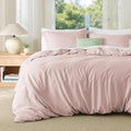 Bedsure Duvet Cover King Size, 3Pcs Double Brushed Bedding Set, Rose Pink by BEDSURE