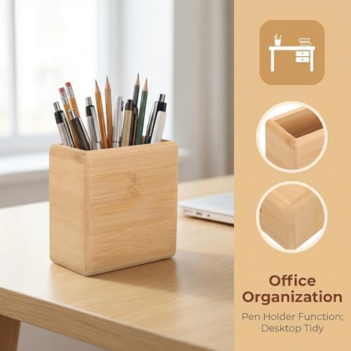 Garneck Bamboo Remote Control Holder Wall Mount - Wood Remote Caddy Organizer for Bedside Couch Office Universal Media Storage Box for Tv Controller Phone Key Pen Home Decor (Pack of 2) - Image 7