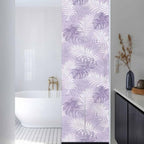 Window Privacy Film Frosted, Purple Palm Trees Tropical Reusable Static Cling Window Tints, Summer Beach Botanical Heat Control Windows Films for Offices, Balcony, 29.5 x 118 Inches - Image 3