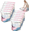 No Pump Vacuum Storage Bags, Space Saver Bags for Clothes & Bedding, Press Compression Vacuum Seal Bags, Airtight Large Capacity Storage Bags for Comforters, Blankets, Travel (12, S) by Unknown