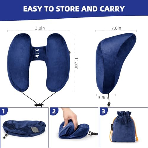 Inflatable Travel Pillow, Inflatable Neck Pillow for Traveling on Plane - Image 7