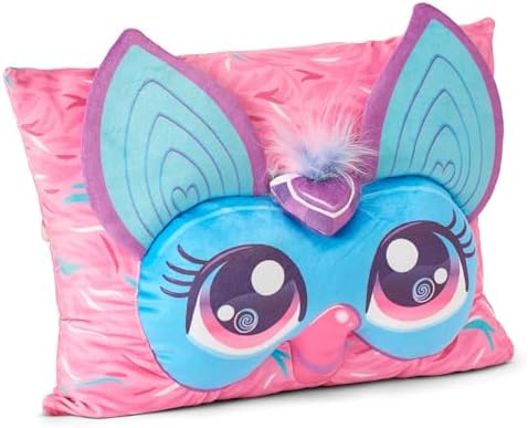 Northwest Furby Wavy Pink Furby Silk Touch Throw Blanket 50 x 60 Inches with Plush Pocket Pillow 14 x 20 Inches - Comfy & Cozy Blanket & Pillow Set for Boys and Girls - Image 4