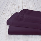 Mocassi Full Sheet Set - Luxury Hotel 1800 Premier Bedding Sheets & Pillowcases - Ultra Soft Breathable & Cooling Bed Sheets - Deep Pocket - Wrinkle Resistant - 4 Piece Set - Full, Purple - Image 4