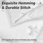 HYLEORY All Season California King Size Bed Comforter - Cooling Goose Down Alternative Quilted Duvet Insert with Corner Tabs - Winter Warm - Machine Washable - White - Image 4