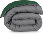 Bare Home California King Comforter - Reversible Colors - Goose Down Alternative - Ultra-Soft - Premium 1800 Series - All Season Warmth - Bedding Comforter (California King, Grey/Forest Green) by BareHome