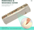 Watercolor Forestm Mushroom Beige Neck Roll Pillow Bolster Round Health Memory Foam Long Cervical Cylinder Pillows with Removable Washable Cover for Body Bed Legs Back Yoga - Image 4