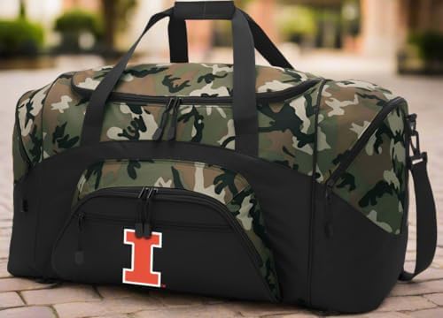 Large University of Illinois Camo Duffel Bag - Image 2