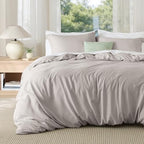 Bedsure Duvet Cover King Size, Soft Double Brushed Bedding Set, 3Pcs, Taupe by BEDSURE