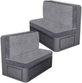 ANARACHON Leather Look RV Dinette Cushion Covers, Stretch Camper Cushion Slipcovers for Travel Trailer Couch RV Booth Seat(2 Backrest Cover & 2 Bench Cover,01 Light Gray) by ANARACHON
