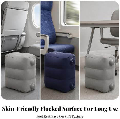 Adjustable Height Travel Footrest, Dark Blue, Color to 2 - Image 6