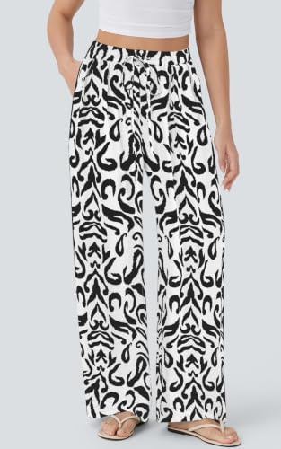 PRETTYGARDEN Womens Pants Elastic Waist Striped Lightweight Palazzo Pant - Image 4
