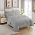 California King Comforter Set - Soft & Breathable 7-Piece Bedding Collection - 1 Comforter, 1 Fitted Sheet, 1 Flat, 4 Pillowcases - Deep Pocket - Premium Quality - Ideal for All Seasons, Silver by SweetHomeCollection