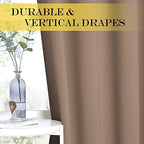 NICETOWN Patio Blind Blackout Curtain Panels - Extra Wide Curtains, Sliding Door Insulated Drape, Soundproof Room Divider Curtains (Cappuccino, 100 x 95 Inch/ 100"W x 95"L) - Image 4