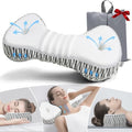 Neck Support Pillow, Cervical Neck Roll Memory Foam Pillow, Cervical Traction Device, Neck Pillow for Side Sleepers, Camping & Travel Pillow with Portable Bag by MixinisoSleepingHouse
