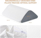 Knee Wedge Pillow 6.3'' for Post-Surgery Recovery-Leg Elevation Support for Sleep Position, Alleviating Lower Back & Hip Pain Enhancing Circulation in Ankles Legs Triangle Pillow with Removable Cover - Image 2