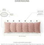 Pat. Pend. Segmented Body Pillow for Side Sleepers, 47 Inch, Pink - Image 4