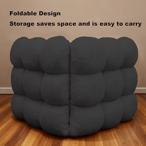 Upholstered Headboard Queen Bed Large Bolster Headboard Pillow with with Wooden Board Resting Back Support Cushion for Sitting in Bed, Snowball Foldable Backrest for Bedroom Daybed, Black 63x24x8 Inch - Image 4