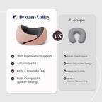Dream Valley Neck Travel Pillow, Memory Foam,Cooling, Light Pink,L - Image 6