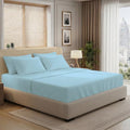 Pizuna Cotton Cal King with 4 Cases Sheet Set 600 Thread Count Baby Blue by Pizuna