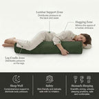 Long Pillow for Bed – Corduroy Round Bolster Pillow for Adults, Decorative Body Pillow for Sleeping or Sofa Support,59 x 7.87 Inches,Avocado Green - Image 3