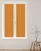 Window Privacy Film Frosted, Geometric Stripes Orange Reusable Static Cling Window Tints, Polka Dots Abstract Retro Heat Control Windows Films for Offices, Balcony, 29.5 x 118 Inches - Image 2