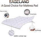 EASELAND Twin XL Mattress Pad Cotton Pillow Top Mattress Topper White - Image 2