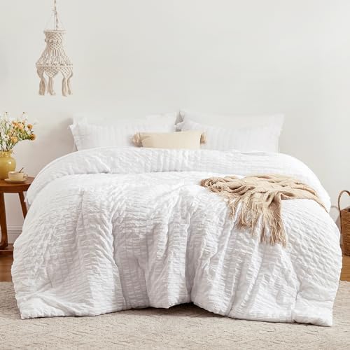Love's cabin Seersucker White Twin XL Comforter Set, 5-Piece Bed in a Bag - Image 2