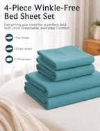 Full Size Sheets, Cooling & Soft Deep Pocket Bed Sheet Set, 4PC - Image 5