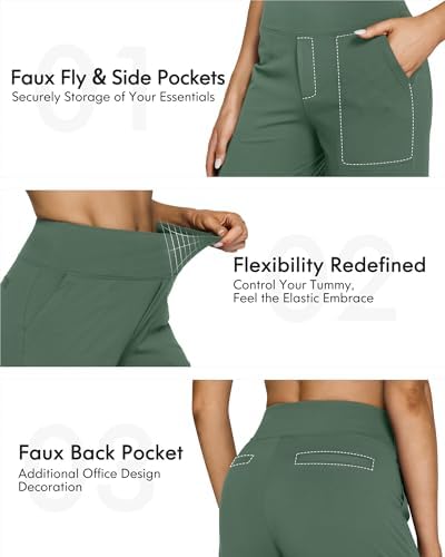 G4Free Yoga Pants for Women Wide Leg Pants with Pockets High Waisted - Image 4