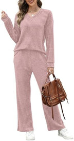 RUMIA Lounge Sets for Women Cozy Travel Matching Sweater Fall Outfits - Image 2