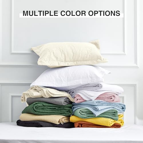 Love's cabin Oversized King Size Quilt Bedding Set Beige Bedspreads - Oversized King Lightweight Bedspread Comforter - Coin Pattern Coverlet for All Season - 3 Pieces (1 Quilt, 2 Pillow Shams) - Image 7