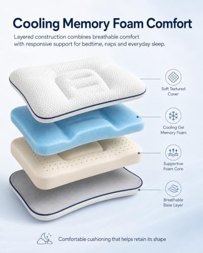 Kids Posture Pillow, Ergonomic Cervical Neck Support, Cooling Memory Foam - Image 6