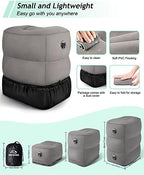 Inflatable Travel Foot Rest Pillow,Kids Airplane Bed,Adjustable Height Flight Pillow,Travel Essentials for Airplane,Office,Home,Trains,Cars - Image 4