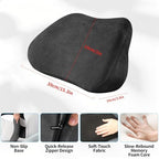 Lumbar Support Pillow for Car Lower Back Cushion, Black, 2 Packs - Image 4