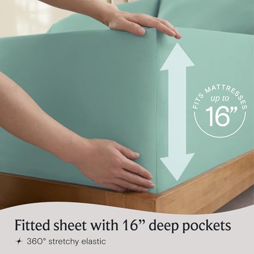 Twin XL Sheets Set, Cooling & Soft Deep Pocket Bed Sheets, 3PC - Image 6